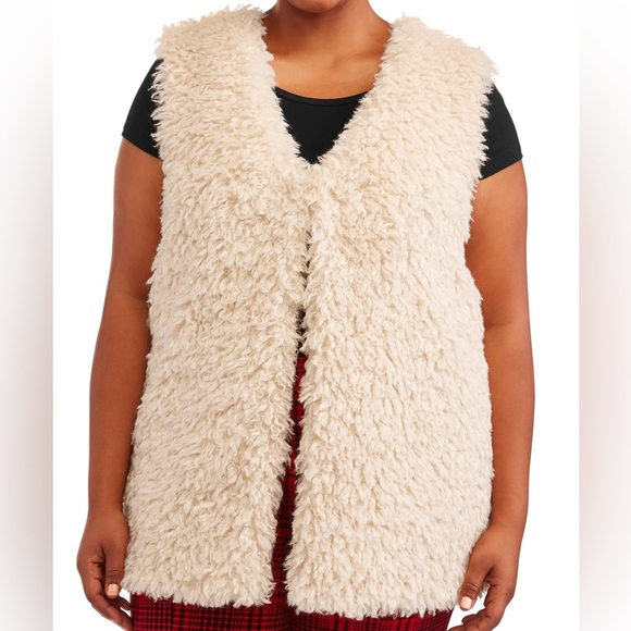 Knit faux fur vest - Picture 2 of 9